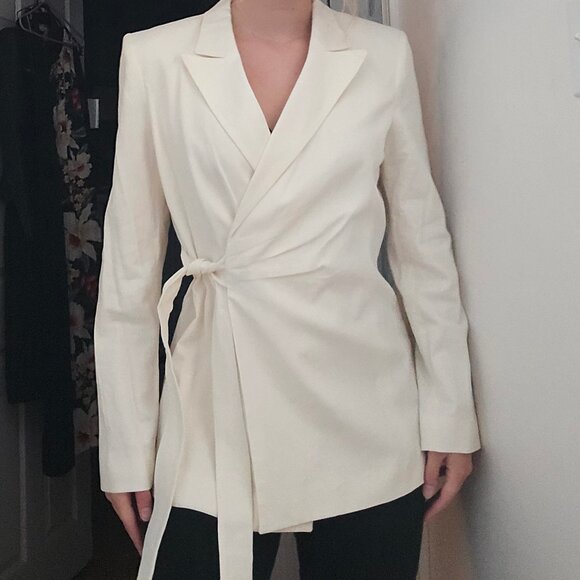 Calvin Klein White Linen Blazer Never Worn - Picture 1 of 7